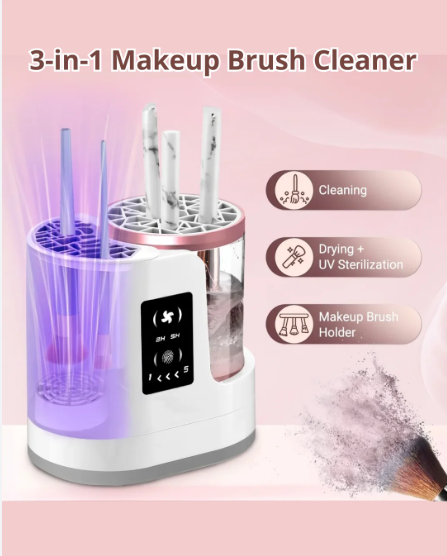Automatic Makeup Brush Cleaner & Dryer 3-in-1