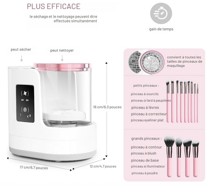 Automatic Makeup Brush Cleaner & Dryer 3-in-1