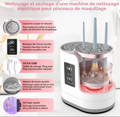 Automatic Makeup Brush Cleaner & Dryer 3-in-1